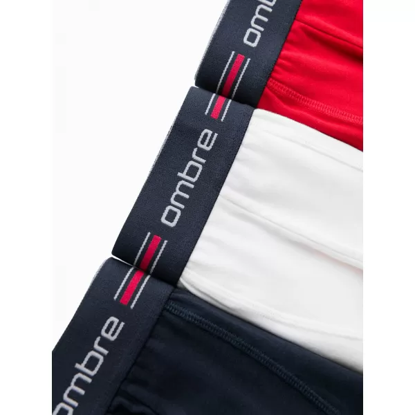  Pantaloni scurţi OMBRE OM-UNBO-0109 3 PACK MIX ALB 