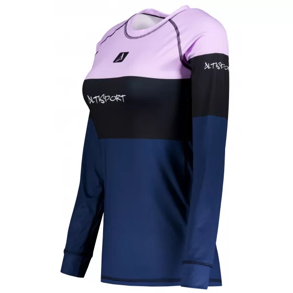  Tricou funcțional pentru femei cu mâneci lungi premium ALTISPORT VOJ/ALW051TER01 VIOLET/ALBASTRU 