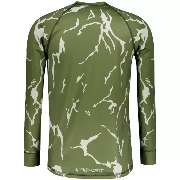  Tricou funcțional pentru bărbați cu mânecă lungă premium ALTISPORT VOJ/ALM052TER01 KAKI 