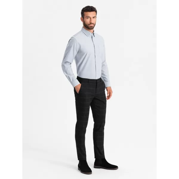  Cămaşă OMBRE OM-SHOS-0173 GRI DESCHIS 