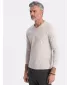 Tricou pentru bărbați cu mânecă lungă OMBRE OM-LSBL-0108 BEJ UȘOR