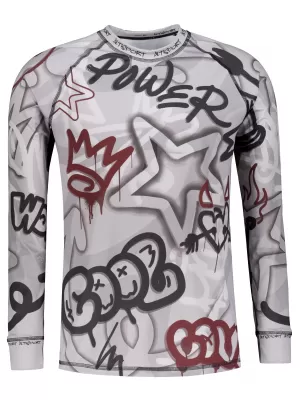 Tricou funcțional pentru bărbați cu mânecă lungă premium ALTISPORT VOJ/ALM054TER01 GRI ÎNCHIS