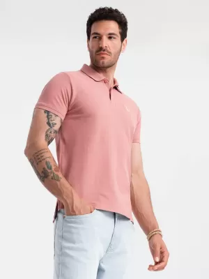 Mens t -thirt cu guler OMBRE OM-POBS-0100 ROZ ÎNCHIS