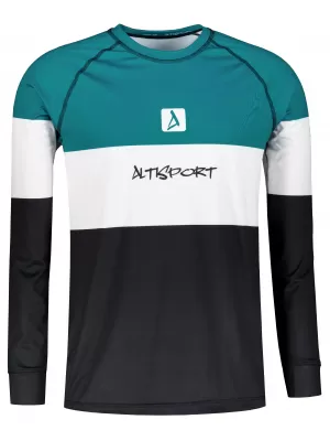 Tricou funcțional pentru bărbați cu mânecă lungă premium ALTISPORT VOJ/ALM051TER01 KEROSEN/NEGRU