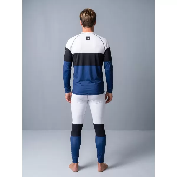  Tricou funcțional pentru bărbați cu mânecă lungă premium ALTISPORT VOJ/ALM051TER01 ALB -BLUE 