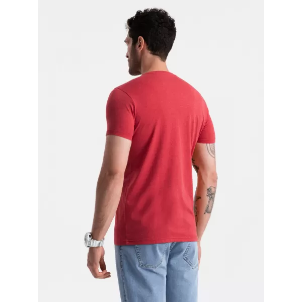  Cămaşă OMBRE OM-TSBS-0145 MELANGE ROȘU 