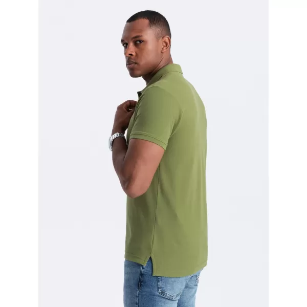  Mens t -thirt cu guler OMBRE OM-POBS-0100 MĂSLIN 