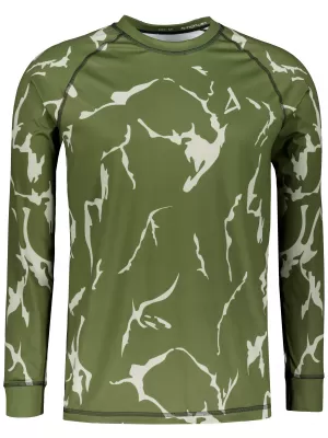Tricou funcțional pentru bărbați cu mânecă lungă premium ALTISPORT VOJ/ALM052TER01 KAKI