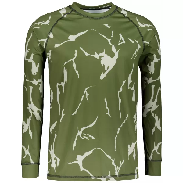  Tricou funcțional pentru bărbați cu mânecă lungă premium ALTISPORT VOJ/ALM052TER01 KAKI 
