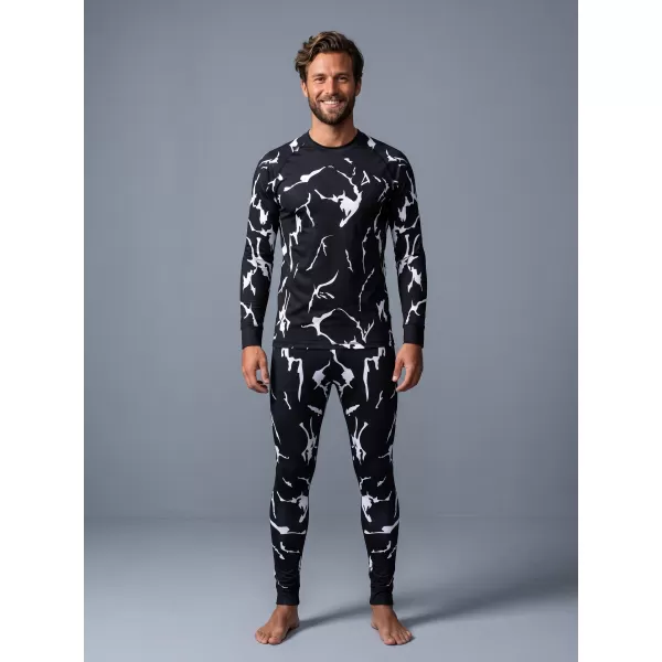  Tricou funcțional pentru bărbați cu mânecă lungă premium ALTISPORT VOJ/ALM052TER01 NEGRU 