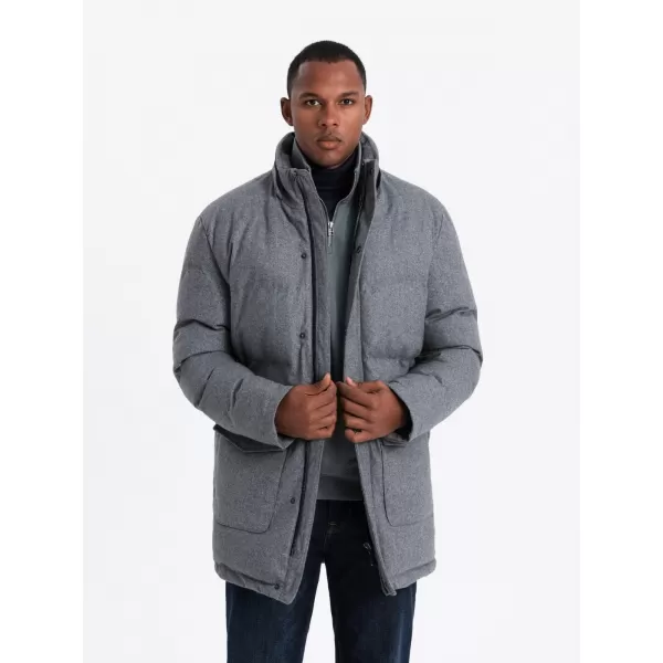  Sacou OMBRE OM-JALJ-0217 MELANGE GRI 