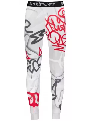 Premium funcțional pentru pantaloni termo funcționali pentru bărbați ALTISPORT VOJ/ALM054TER02 GRI -RED