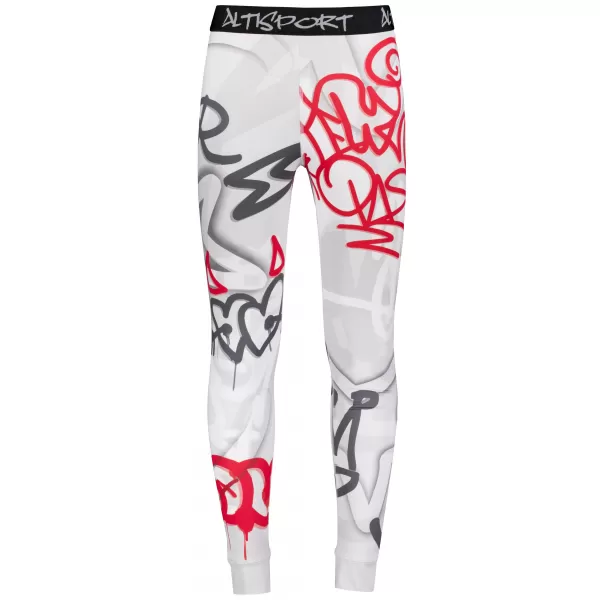  Premium funcțional pentru pantaloni termo funcționali pentru bărbați ALTISPORT VOJ/ALM054TER02 GRI -RED 