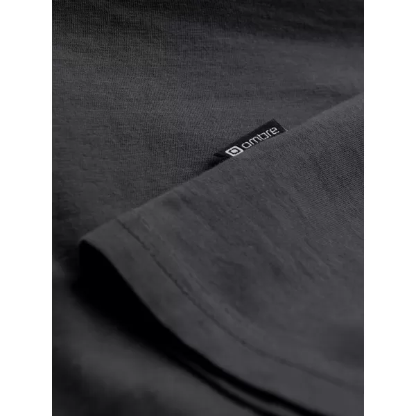  Tricou pentru bărbați cu mânecă lungă OMBRE OM-LSBL-0108 GRAFIT 