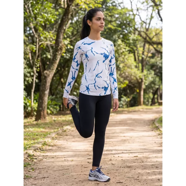  Tricou funcțional pentru femei cu mâneci lungi premium ALTISPORT VOJ/ALW052TER01 ALB 