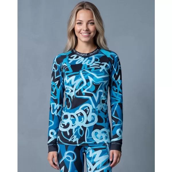  Tricou funcțional pentru femei cu mâneci lungi premium ALTISPORT VOJ/ALW054TER01 NEGRU -BLUE 