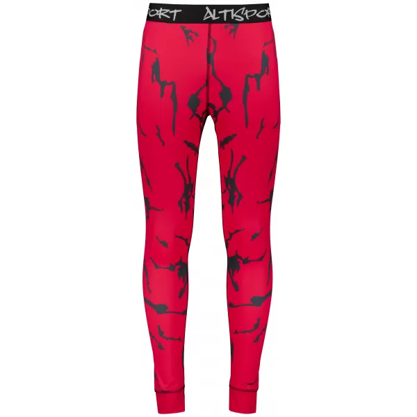  Premium funcțional pentru pantaloni termo funcționali pentru bărbați ALTISPORT VOJ/ALM052TER02 ROŞU 