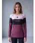 Tricou funcțional pentru femei cu mâneci lungi premium ALTISPORT VOJ/ALW051TER01 BURGUNDIA