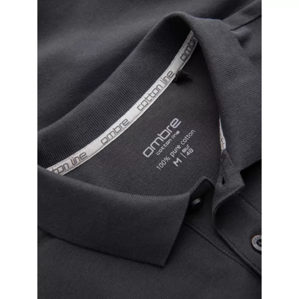  Mens t -thirt cu guler OMBRE OM-POBS-0100 GRAFIT 
