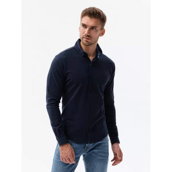  Cămaşă OMBRE OM-SHCS-0177 ALBASTRU MARIN 