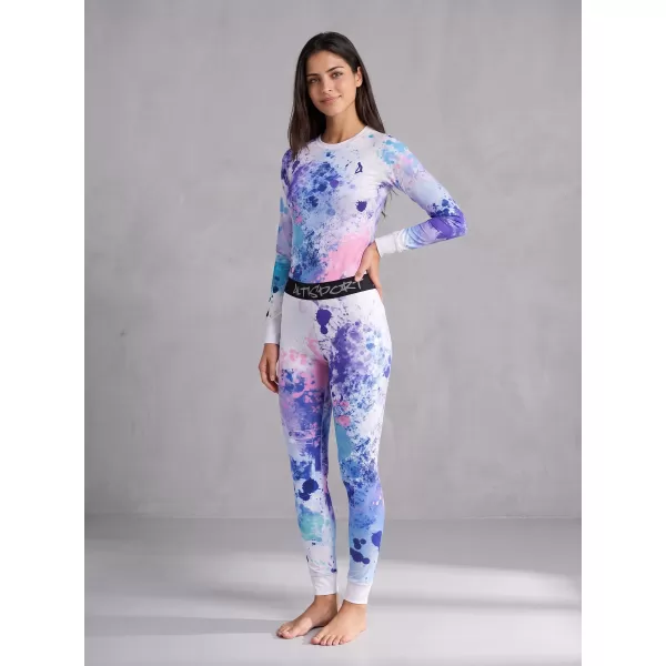  Premium funcțional de pantaloni termi funcționali pentru femei ALTISPORT VOJ/ALW055TER02 PURPURIU-ALBASTRU 