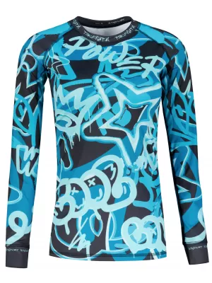 Tricou funcțional pentru femei cu mâneci lungi premium ALTISPORT VOJ/ALW054TER01 NEGRU -BLUE