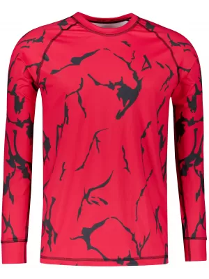Tricou funcțional pentru bărbați cu mânecă lungă premium ALTISPORT VOJ/ALM052TER01 ROŞU