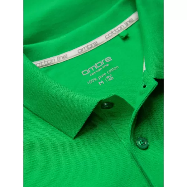  Mens t -thirt cu guler OMBRE OM-POBS-0100 NEON VERDE 