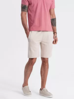 Pantaloni scurţi OMBRE OM-SRBS-0139 BEJ UȘOR