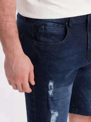 Pantaloni scurţi OMBRE OM-SRDS-0146 ALBASTRU ÎNCHIS