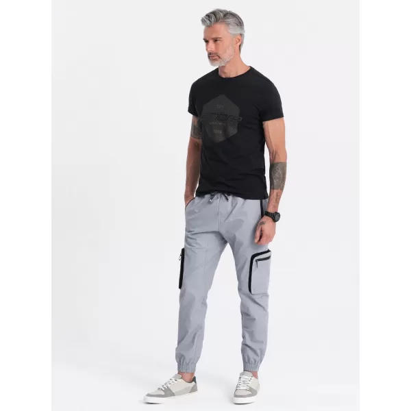  Pantaloni OMBRE OM-PAJO-0135 GRI DESCHIS 