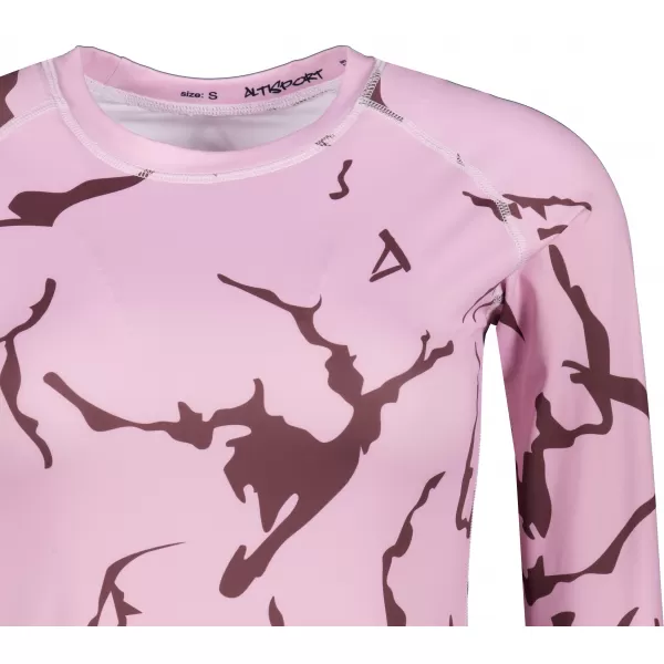  Tricou funcțional pentru femei cu mâneci lungi premium ALTISPORT VOJ/ALW052TER01 ROZ 