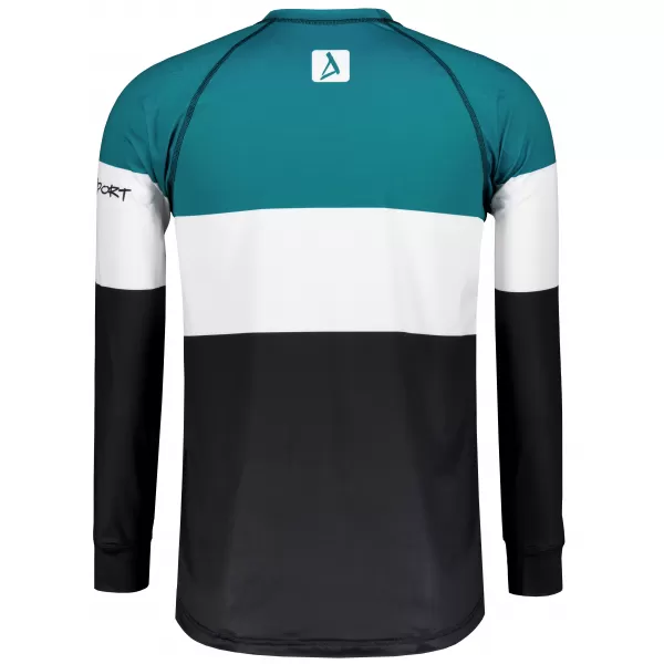  Tricou funcțional pentru bărbați cu mânecă lungă premium ALTISPORT VOJ/ALM051TER01 KEROSEN/NEGRU 