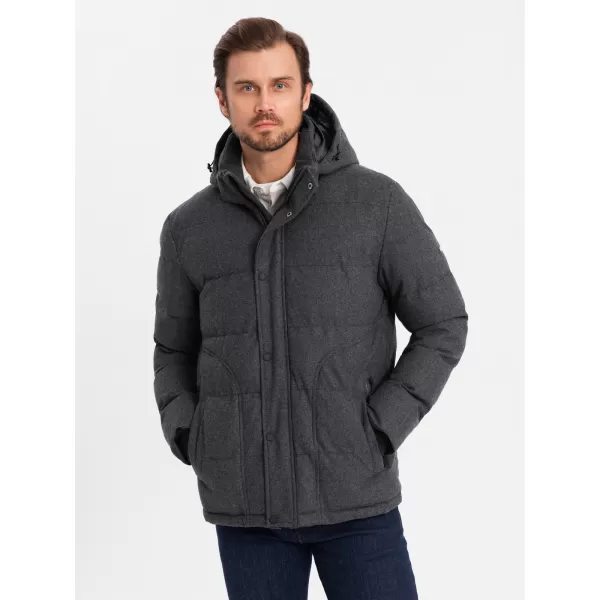  Sacou OMBRE OM-JAHP-0203 MELANGE NEGRU 