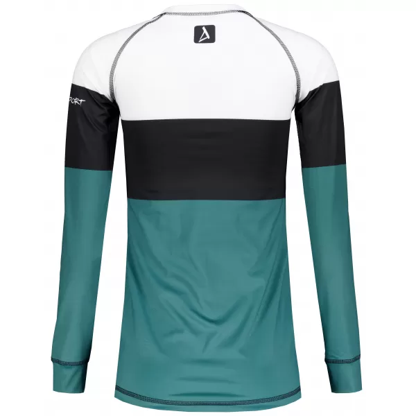  Tricou funcțional pentru femei cu mâneci lungi premium ALTISPORT VOJ/ALW051TER01 ALB -GREEN 