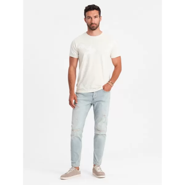  Cămaşă OMBRE OM-TSFP-0184 CREMĂ 