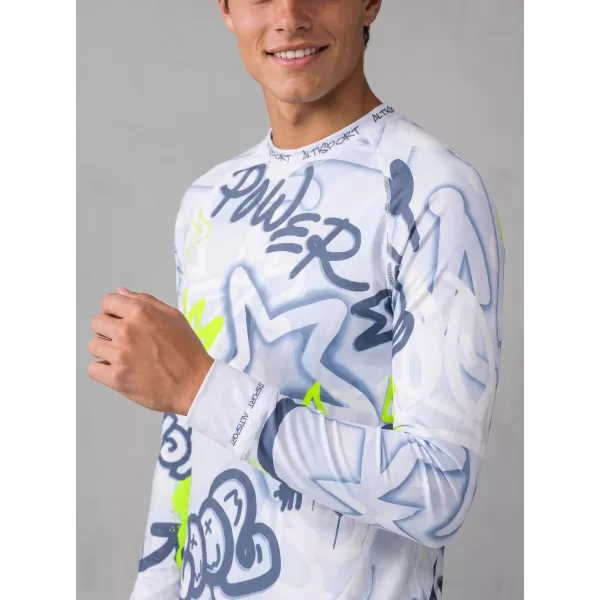  Tricou funcțional pentru bărbați cu mânecă lungă premium ALTISPORT VOJ/ALM054TER01 ALBASTRU 
