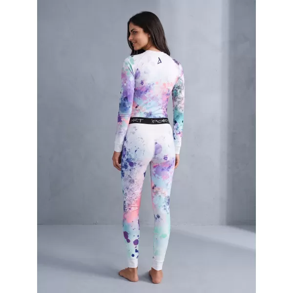  Premium funcțional de pantaloni termi funcționali pentru femei ALTISPORT VOJ/ALW055TER02 PURPLE-VERDE 