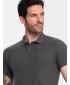 Mens t -thirt cu guler OMBRE OM-POBS-0100 GRAFIT