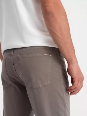 Pantaloni OMBRE OM-PACP-0151 BEJ ÎNTUNECAT