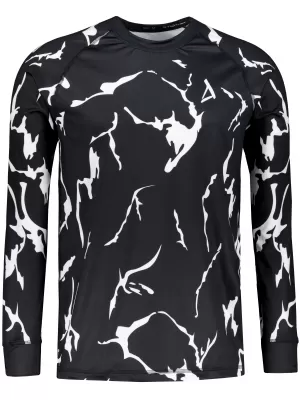 Tricou funcțional pentru bărbați cu mânecă lungă premium ALTISPORT VOJ/ALM052TER01 NEGRU