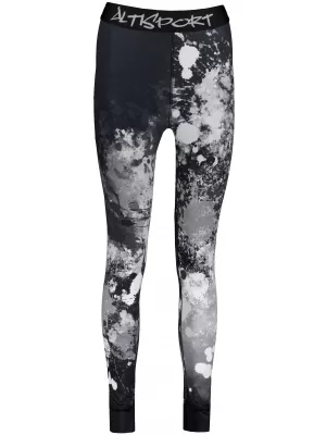 Premium funcțional de pantaloni termi funcționali pentru femei ALTISPORT VOJ/ALW055TER02 ALB -NEGRU