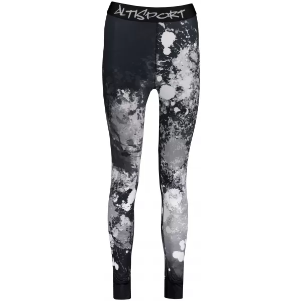  Premium funcțional de pantaloni termi funcționali pentru femei ALTISPORT VOJ/ALW055TER02 ALB -NEGRU 