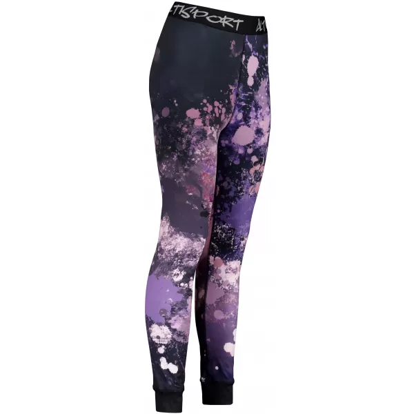  Premium funcțional de pantaloni termi funcționali pentru femei ALTISPORT VOJ/ALW055TER02 NEGRU -VIOLET 