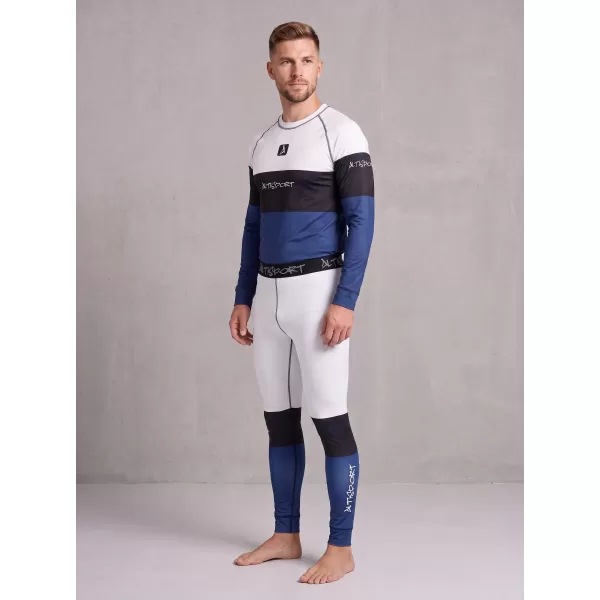  Premium funcțional pentru pantaloni termo funcționali pentru bărbați ALTISPORT VOJ/ALM051TER02 ALB -BLUE 