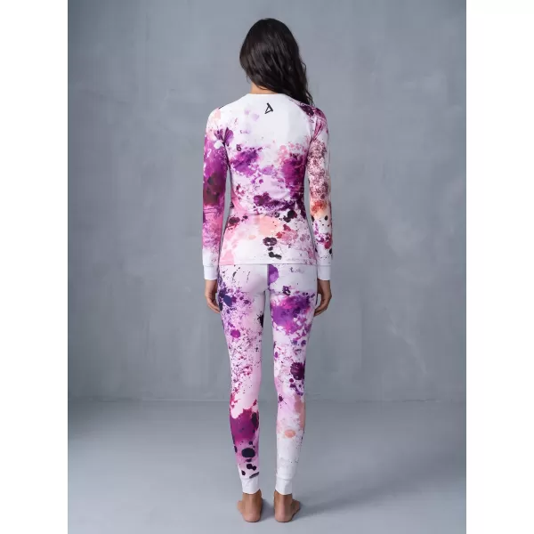  Premium funcțional de pantaloni termi funcționali pentru femei ALTISPORT VOJ/ALW055TER02 PURPURIU-PORTOCALIU 