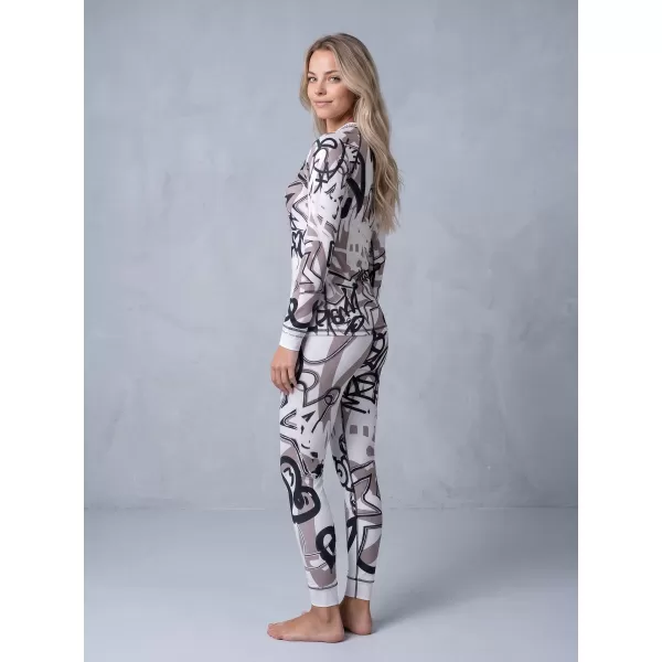  Premium funcțional de pantaloni termi funcționali pentru femei ALTISPORT VOJ/ALW054TER02 ALB -GRAY 