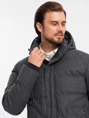 Sacou OMBRE OM-JAHP-0203 MELANGE NEGRU