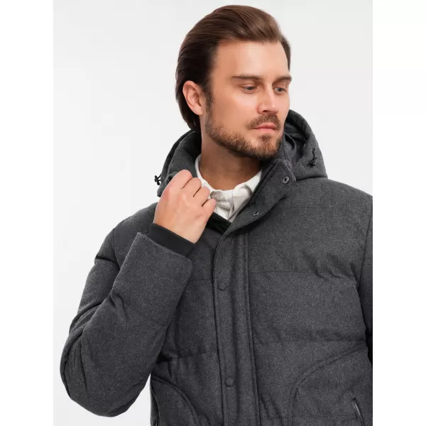  Sacou OMBRE OM-JAHP-0203 MELANGE NEGRU 