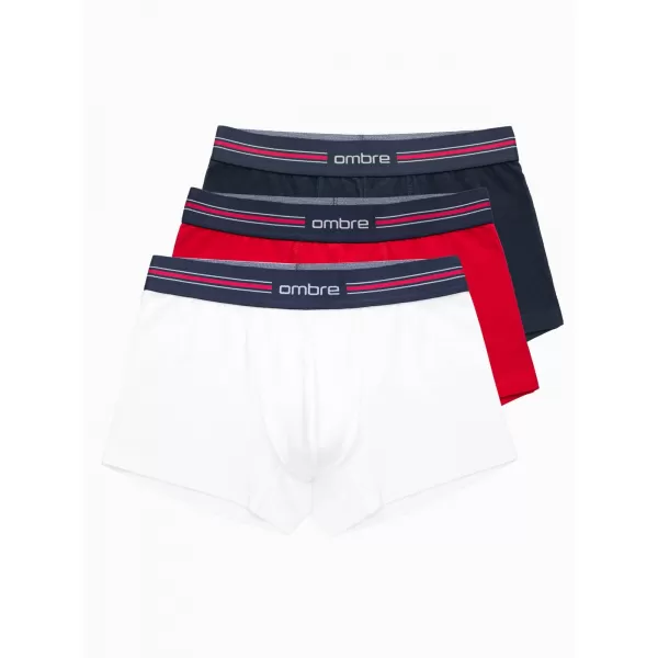  Pantaloni scurţi OMBRE OM-UNBO-0109 3 PACK MIX ALB 